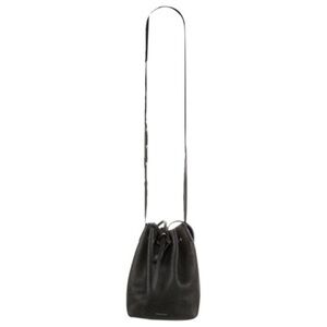 Elegant Black Leather Bucket Bag